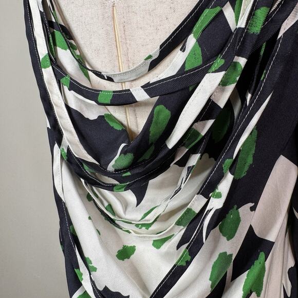 Monse Floral Button Up Top Cut Out Slashed Back Deconstructed Size 6 Bold Floral - Picture 10 of 14